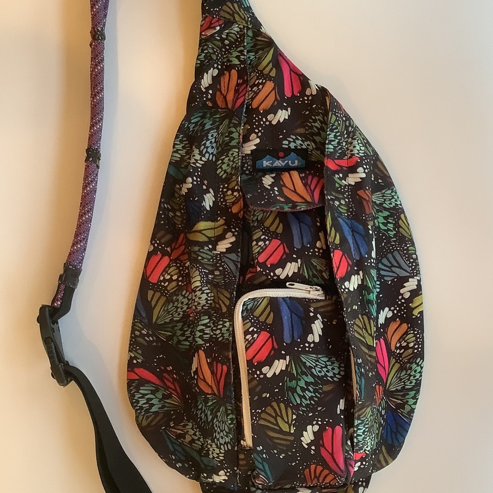 HTF Kavu Flutterfly Rope Sling Bag GUC